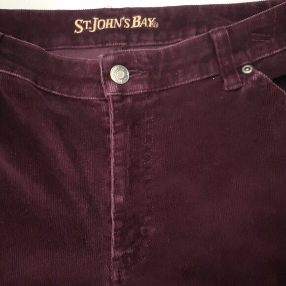 St John's Bay Ladies Size 12 Purple Bootcut Corduroy Pants - Picture 6 of 11